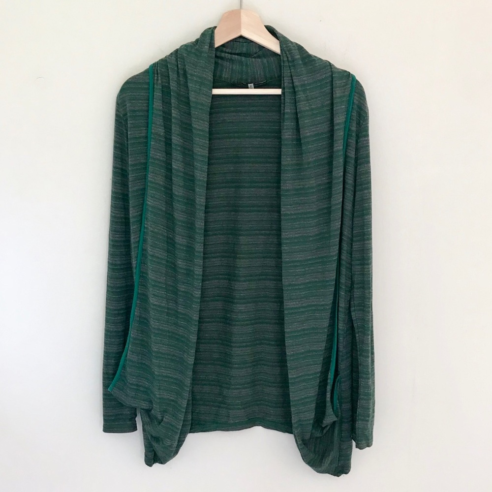 41 Hawthorn Stitch Fix Green Stripe Cardigan - M